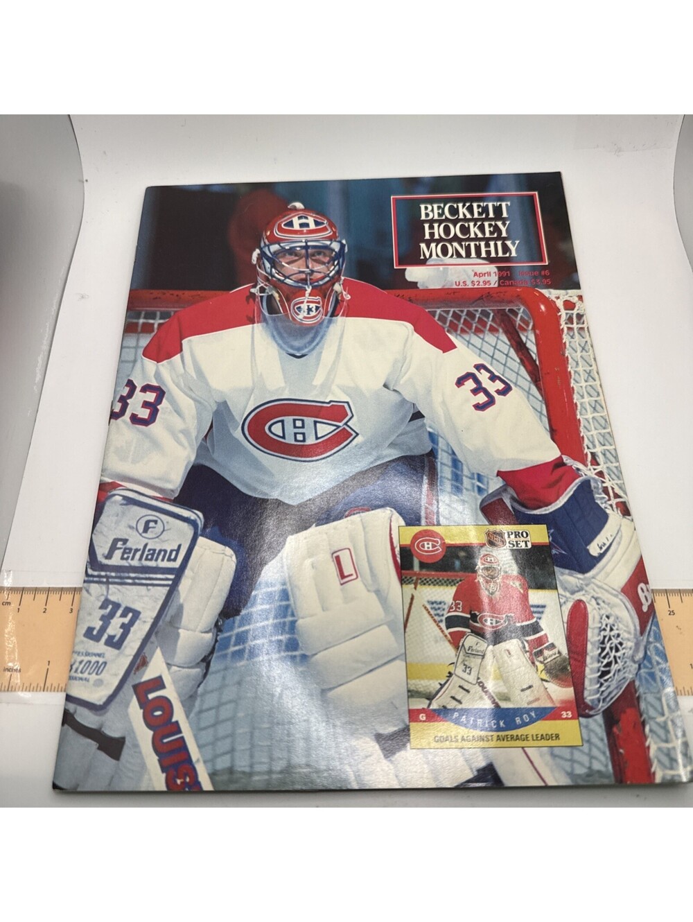 Beckett Hockey Monthly Issue #6 - April 1991 - Patrick Roy BT